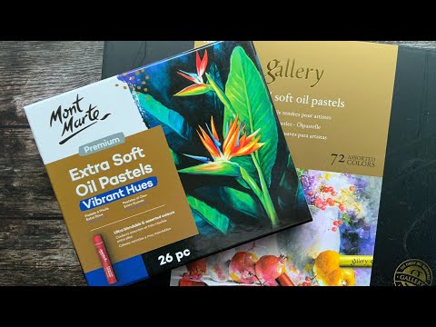 Видео: Тестирование сверхмягкой масляной пастели Mont Marte и сравнение с Mungyo Gallery
