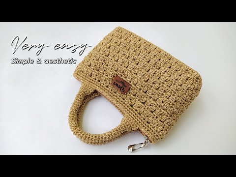 Видео: Элегантный мастеркласс по вязанию крючком сумки Очень простой узор который вам обязательнопонравится