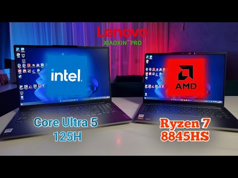 Видео: Сравнение AMD Ryzen 7 8845HS и INTEL Core Ultra 5 125H. Бенчмарки, тесты в играх и автономность.