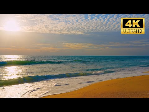 Видео: 🌊 Успокаивающие океанские волны с коричневым шумом для глубокого сна | 4K Релаксация ASMR