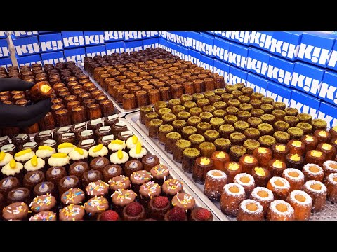 Видео: Крошечная уличная еда в Корее. Как приготовить канеле размером с большой палец!! - Корейская пекарня