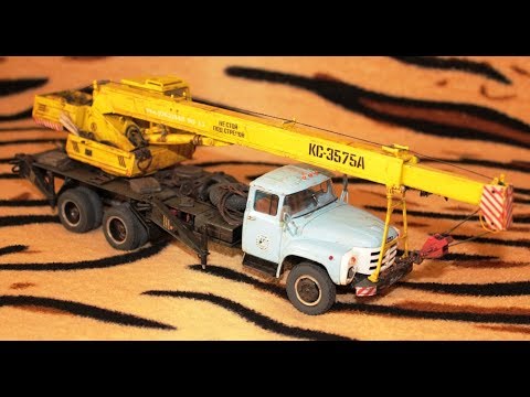 Видео: Автокран КС-3575А (зил 133ГЯ) SSM 1:43 после доработки.