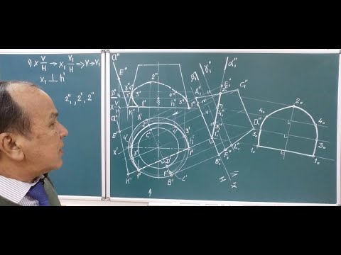 Видео: Построить сечение поверхности с плоскостью общего положения