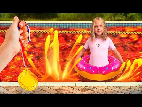 Видео: 24 часа предизвикателство в басейна с УСЛОЖНЕНИЯ 😱 Amelka VS Приятели | България