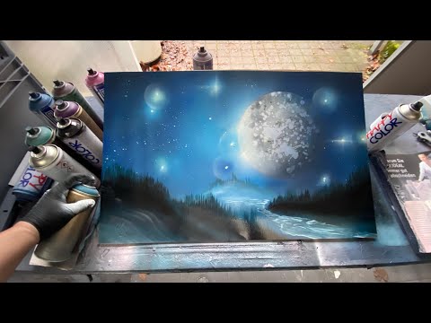 Видео: MOON RIVER — аэрозольная краска ART от Skech