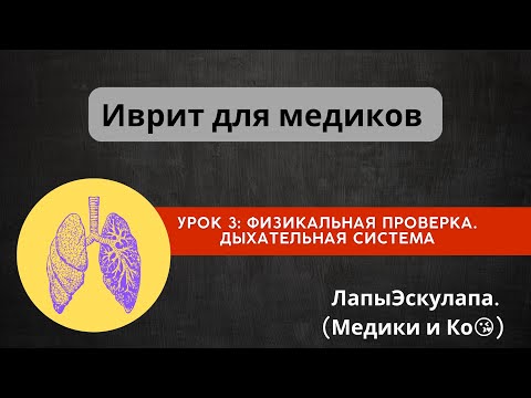 Видео: Урок 3. Медицинский иврит. Физикальная проверка. Дыхательная система