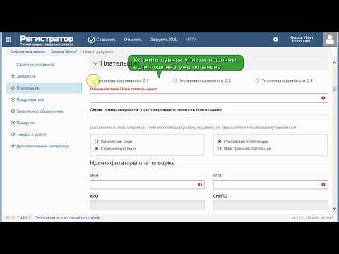 Видео: Пример подачи заявки на регистрацию словесного товарного знака