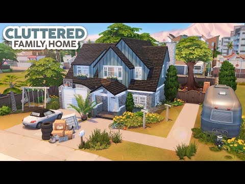 Видео: Захламлённый семейный дом // The Sims 4 Скоростное строительство
