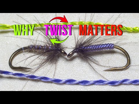 Видео: Повернуть в одну или другую сторону? Почему это важно? (Советы по вязанию мушек)