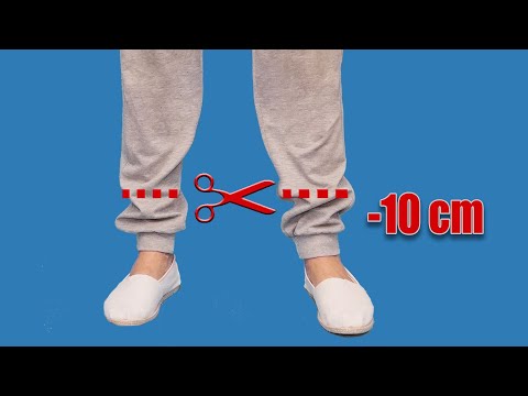 Видео: Как легко укоротить спортивные штаны на манжетах!