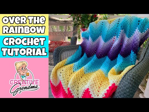 Видео: Учебное пособие по одеялу Over The Rainbow #LionBrand