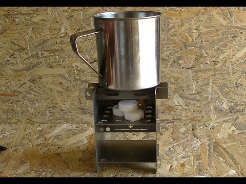 Видео: Dry fuel and mini stove_Мини печка  щепочница  и сухое горючее (тест)