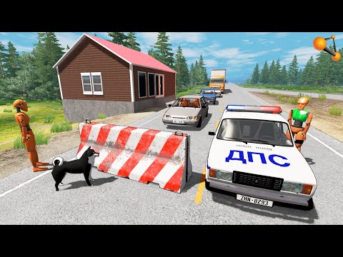 Видео: ДЕД ПЕРЕКРЫЛ ТРАССУ! ЕМУ НАДОЕЛ ШУМ ДОРОГИ ВОЗЛЕ ДОМА | BeamNG.drive