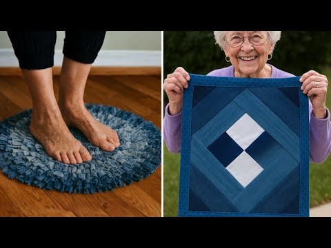 Видео: 4 простых джинсовых коврика, которые можно сделать дома — недорого для декорирования и продажи