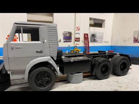 Видео: Как собрать камаз 5410 😊kamaz 1:12 rc scale truck 3d