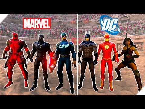 Видео: БИТВА СУПЕРГЕРОЕВ Marvel против DC - Игра Ultimate Epic Battle Simulator