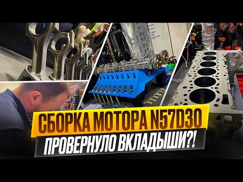 Видео: Сборка мотора N57D30 после проворота вкладышей. Сборка блока и поршневой. Часть 1 #hellcar #n57 #bmw