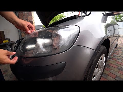 Видео: Полировка Поклейка Фар. Гольф Плюс. Часть 2 (Перфекто)