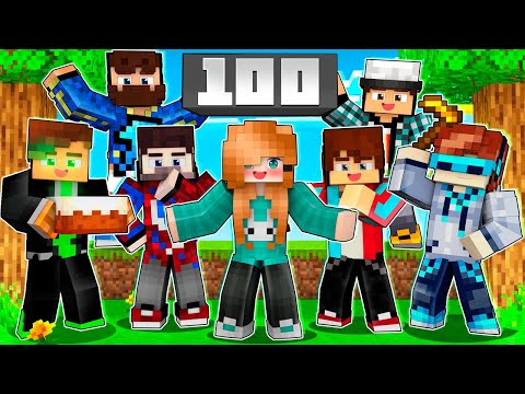 Видео: 😱 100 ДНЕЙ ЮТУБЕРОВ В МАЙНКРАФТЕ!