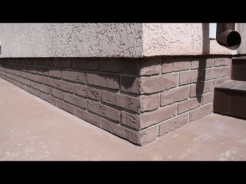 Видео: Имитация кирпичной кладки, отделка цоколя
