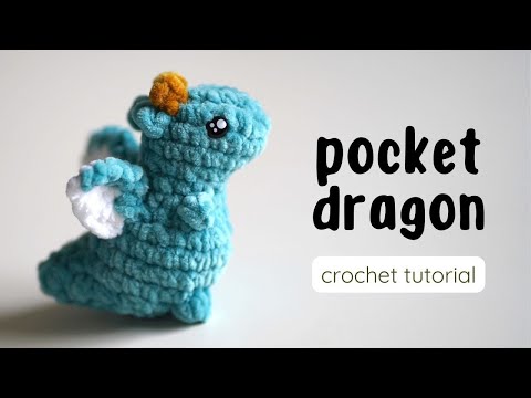 Видео: Как связать крючком КАРМАННОГО ДРАКОНА! · Простой и быстрый урок для начинающих · Бесплатная схем...