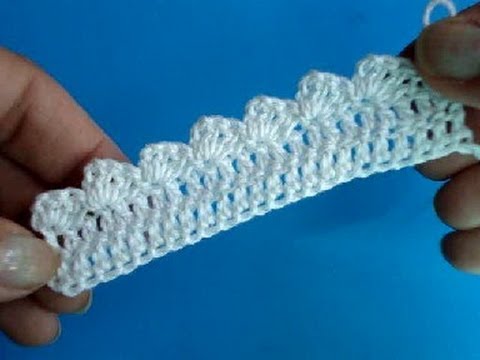 Видео: Вязание крючком Узоры Кайма Урок261 Сrochet border edge