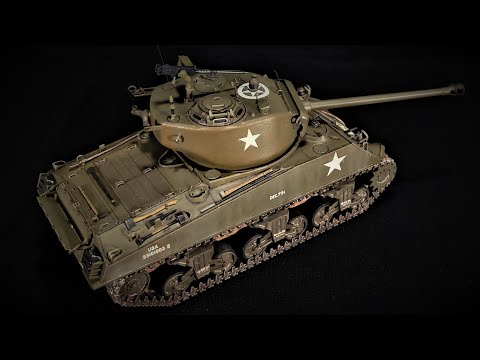 Видео: Окраска модели танка Шерман M4A3 1/35