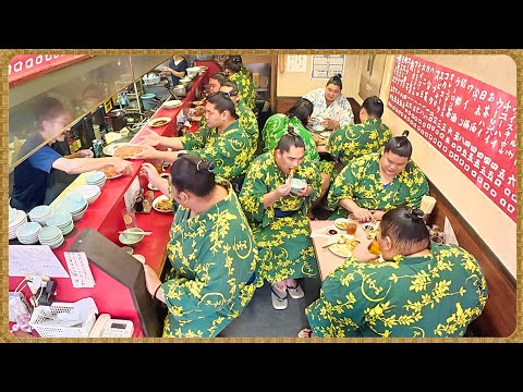 Видео: [Сумо] 💪 Сумо-обед для набора массы 🍲 Тесное место, огромный аппетит!