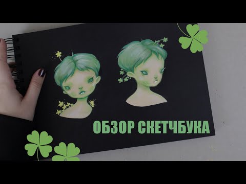 Видео: ЧЁРНЫЙ СКЕТЧБУК эльфы, кактусы, школьная форма