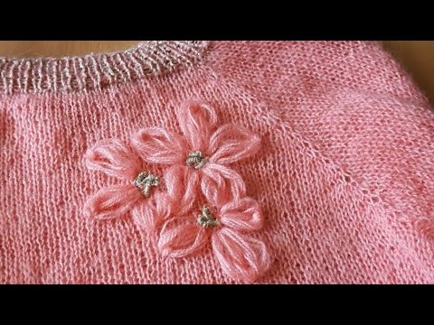 Видео: Обьемная вышивка по лицевой глади!!🤩🤩🤩