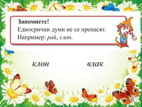 Видео: Пренасяне на части от думи на нов ред