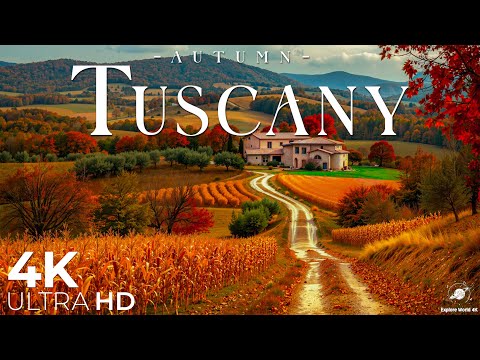 Видео: Осень в Тоскане 4K | Деревни, оливковые рощи 🍂 Краски ноября — расслабляющая музыка