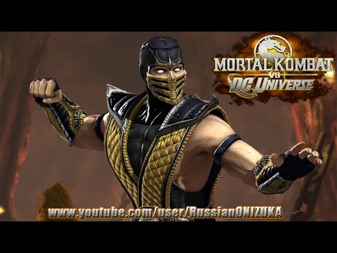 Видео: СКОРПИОН ПРОТИВ ВСЕХ - Mortal Kombat VS DC Universe - Scorpion arcade ladder (All Fatality)
