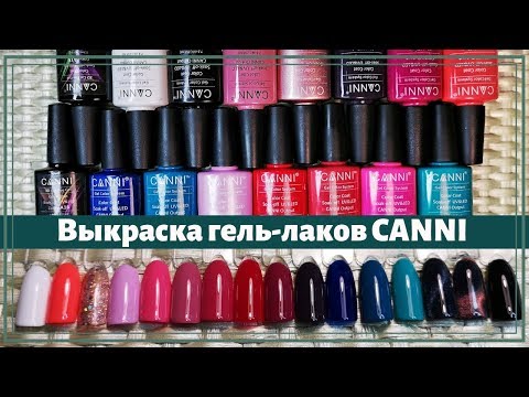 Видео: Выкраска гель-лаков CANNI | Моя коллекция гель-лаков