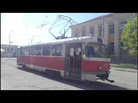 Видео: Трамвайный маршрут 4. Детский центр - Обувная фабрика. Обратное направление