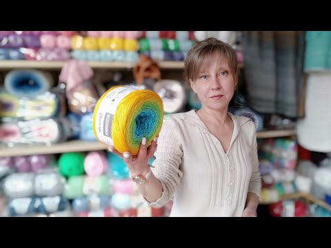 Видео: Скрещенный набор петель.Нитки Yarn Art ROSEGARDEN и FLOVERS .