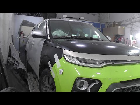 Видео: Kia Soul в серебро. Краскопульты ANI.