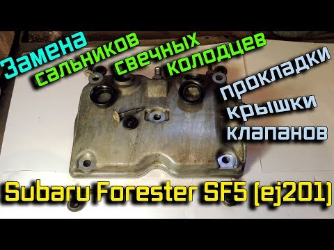 Видео: Замена сальников свечных колодцев на Subaru Forester SF (EJ201)