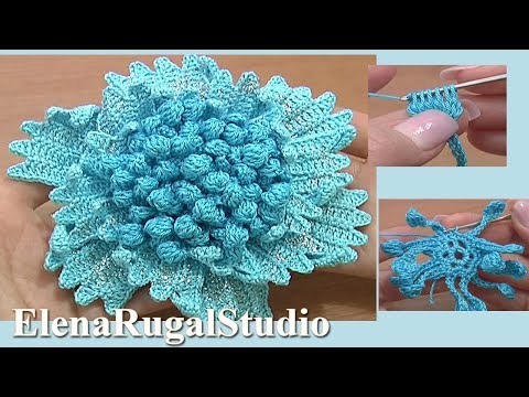 Видео: ОЧЕНЬ КРАСИВЫЙ объёмный цветок с нежными лепестками Урок 61 часть 2 из 3