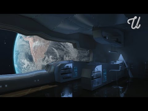 Видео: 10 Ч научно-фантастического футуристического космического корабля | научно-фантастический белый шум