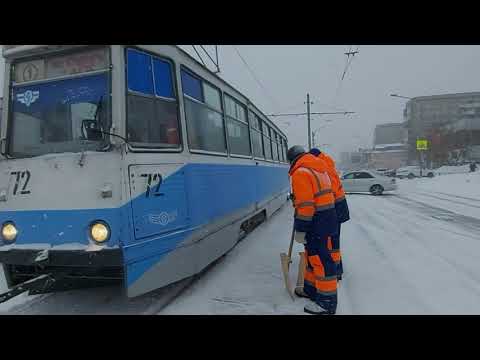 Видео: В Ачинске случился "трамвайный коллапс"