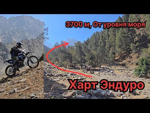 Видео: Кыргызстан Лейлекиские горы 3700 м, от уровня моря на мотоцикле Enduro Hart 