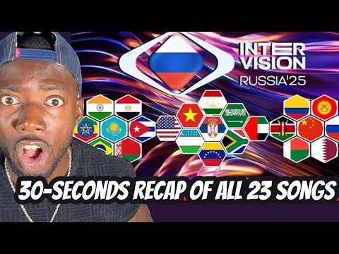Видео: 🇷🇺 INTERVISION 2025 | 30-second clips of all 23 songs | Recap / Preview | Интервидение 2025⎢REACTION