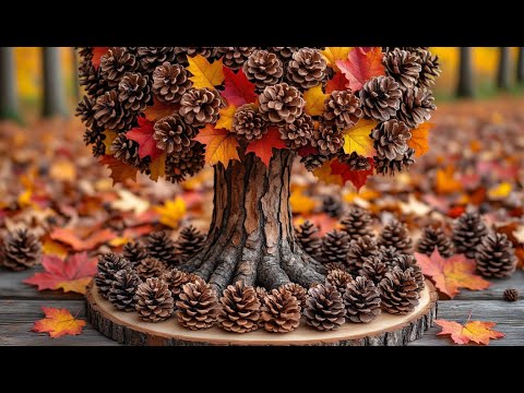 Видео: 🍁ОСЕННИЕ ПОДЕЛКИ. Поделки из природного материала. Осенняя композиция. Мастер класс. Осенний декор.