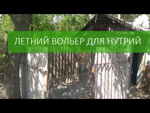 Видео: ЛЕТНИЙ ВОЛЬЕР ДЛЯ НУТРИЙ ИЗ ШИФЕРА