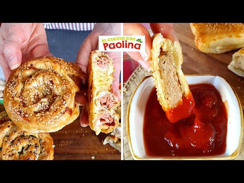 Видео: СЛОЁНОЕ ТЕСТО. 2 быстрые и простые идеи закусок. На кухне с Паолиной.