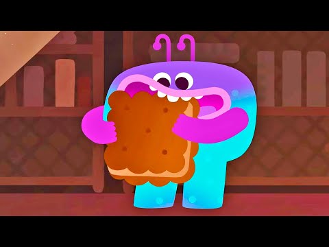 Видео: Вкусный мультик - Ум и Хрум | Серия 9: Библиотека | Приключения монстриков в стране вкусняшек