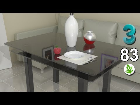 Видео: Материал стеклянного стола 3ds max ■ Зеркальный стол черный Physical Material ART render 💓 Урок 83