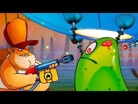 Видео: БОСС летающая ТАРЕЛКА и Слизняки слаймы в БОЛОТНОЙ Атаке #8 Swamp Attack - монстрики в гостях у Кида