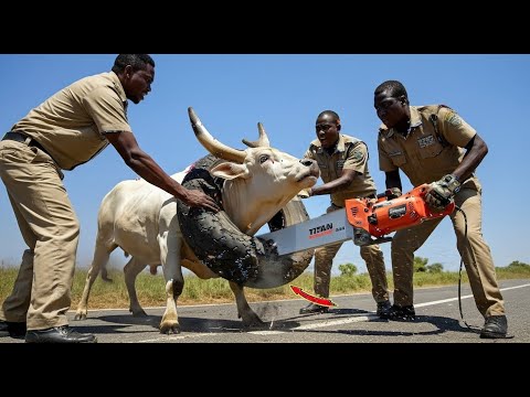 Видео: Героическая спасательная команда спасла дикого оленя, чьи ноги застряли в глубокой грязевой яме